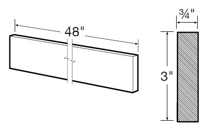 Ideal Cabinetry Lenox Vivid White Valance - VA48-LVW