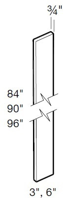 Ideal Cabinetry Lenox Vivid White Tall Filler Strips - FS90-LVW