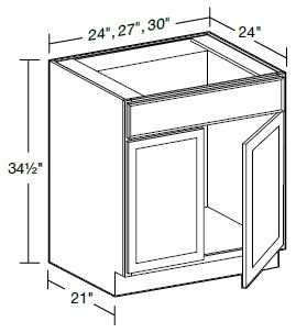 Ideal Cabinetry Lenox Valley Gray Base Cabinet - SB27-LVG