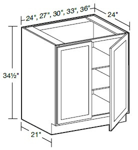 Ideal Cabinetry Lenox Valiant Onyx Base Cabinet - B24FH-LVO