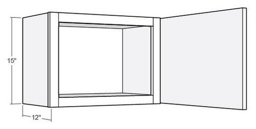 Cubitac Cabinetry Ridgefield Pastel Single Door Wall Cabinet - W2115-RP