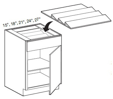 Ideal Cabinetry Lenox Vessel Blue Spice Drawer Insert - SDI15-LVB