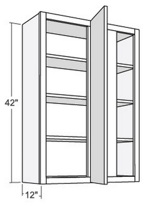 Cubitac Cabinetry Ridgefield Pastel Single Door Blind Corner Wall Cabinet - BLW24/2742-RP