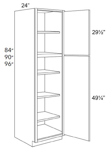 Boston Cabinetry Shaker White Kitchen Cabinet - TP182490-SW