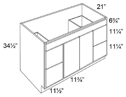 Boston Cabinetry Shaker White Kitchen Cabinet - VSD54-SW