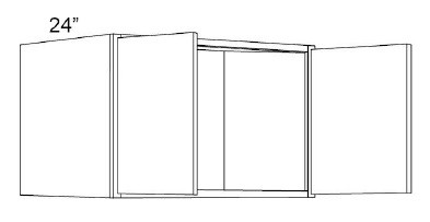 Boston Cabinetry Shaker Gray Kitchen Cabinet - W302424-SG