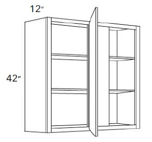Boston Cabinetry Shaker Gray Kitchen Cabinet - WBC3642-SG