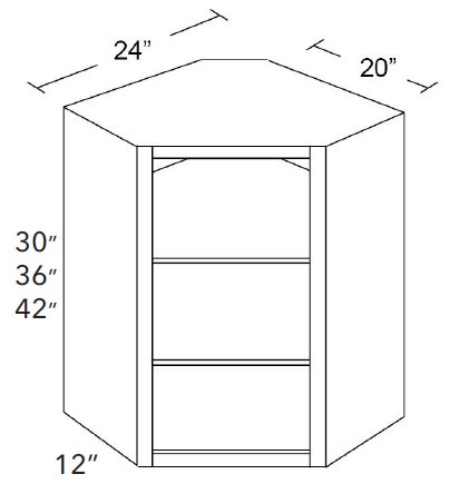 Boston Cabinetry Shaker Gray Kitchen Cabinet - GDWDC2436-SG