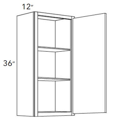Boston Cabinetry Shaker Slim White Kitchen Cabinet - W1536-SSW
