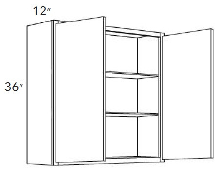 Boston Cabinetry Shaker Slim White Kitchen Cabinet - W2436-SSW