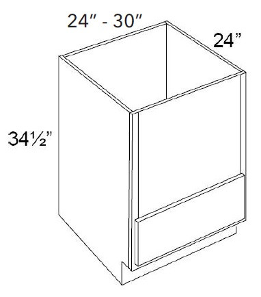 Boston Cabinetry Shaker Slim White Kitchen Cabinet - BMC30-SSW