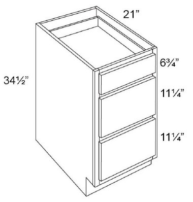 Boston Cabinetry Shaker Slim White Kitchen Cabinet - VDB12-34-SSW
