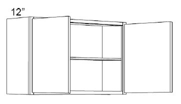 Boston Cabinetry Shaker Onyx White Kitchen Cabinet - W3624-SOW