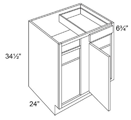 Boston Cabinetry Shaker Onyx White Kitchen Cabinet - BLB 36/39-SOW