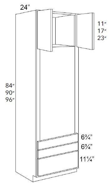 Boston Cabinetry Shaker Onyx White Kitchen Cabinet - OC3384-SOW