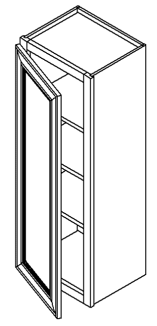 Jarlin Cabinetry - Wall Cabinet with 1 Door - W0942 - Shaker Toffee