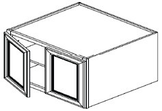 Jarlin Cabinetry - Wall Cabinet with 2 Doors - W362424 - Shaker Toffee