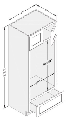 Cab-Tec Shaker White Kitchen Cabinet - SW-OCD339624