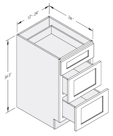 Cab-Tec Shaker Caramel Kitchen Cabinet - SC-DB24