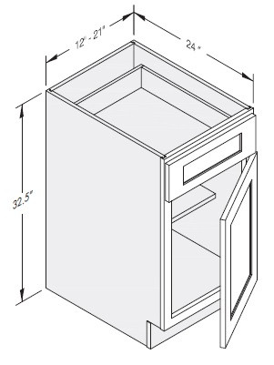 Cab-Tec Shaker Caramel Kitchen Cabinet - SC-B18ADA