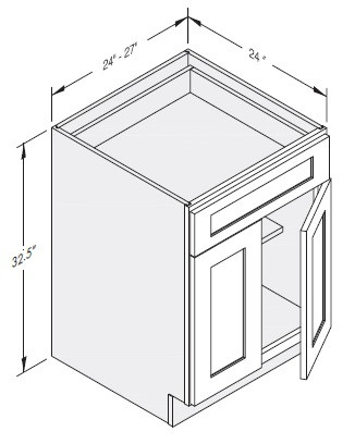 Cab-Tec Shaker Caramel Kitchen Cabinet - SC-B27ADA