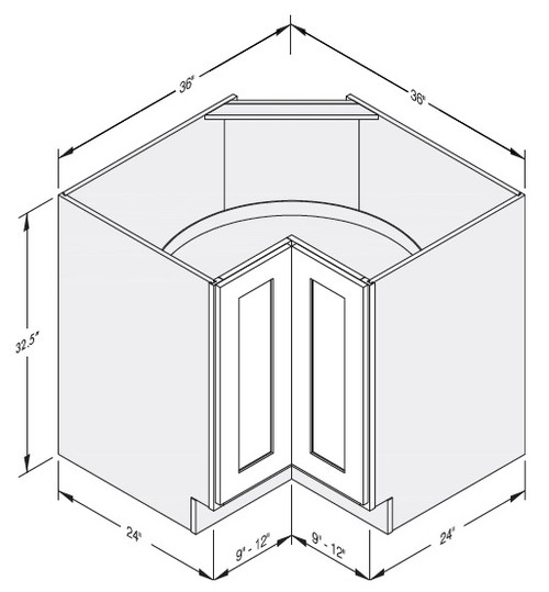 Cab-Tec Shaker Caramel Kitchen Cabinet - SC-LS36ADA