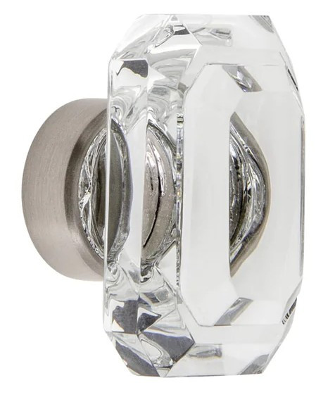 Grandeur Hardware -  Baguette Clear Crystal 1-9/16 Cabinet Knob in Satin Nickel - CKBBCC40 - 800012