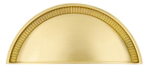 Grandeur Hardware -  Soleil Cup Pull 3" on Center in Satin Brass - CPLSOL - 603456