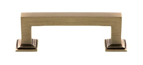 Grandeur Hardware -  Geneva 3" Brass Handle Pull on center in Vintage Brass - HPLGEN3 - 603485
