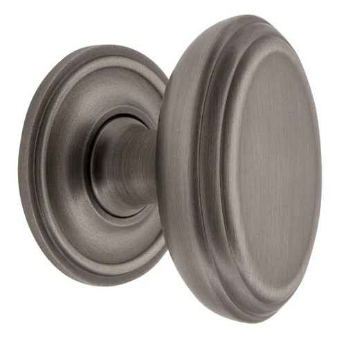 Grandeur Hardware -  Anneau 1-3/4" Cabinet Knob with Georgetown Rosette in Antique Pewter - CKBGEOANN - 804730