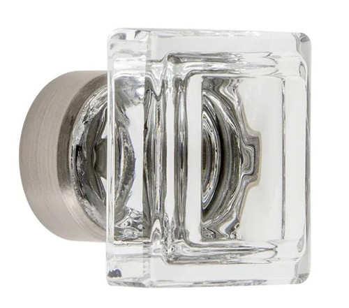 Grandeur Hardware -  Carre Crystal 1-1/4 Square Cabinet Knob in Satin Nickel - CKBCSC - 853319