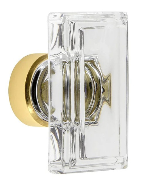 Grandeur Hardware -  Carre Crystal 1-3/4 Cabinet Knob in Polished Brass - CKBCCR - 853343