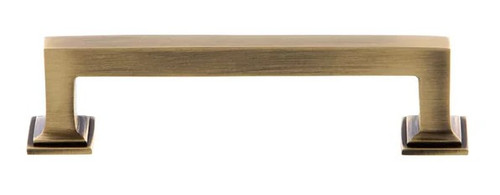 Grandeur Hardware -  Geneva 4" Brass Handle Pull on center in Vintage Brass - HPLGEN4 - 853521