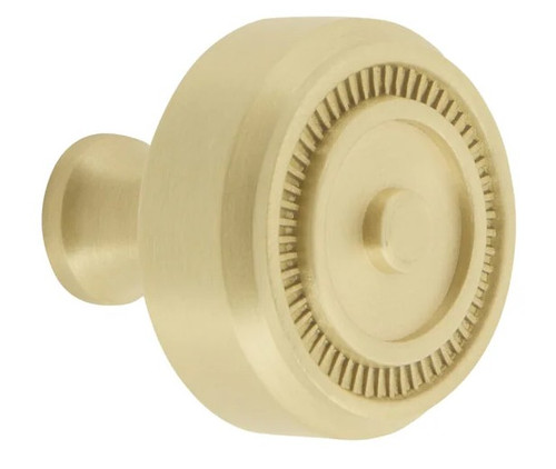 Grandeur Hardware -  Soleil 1-3/8 Cabinet Knob in Satin Brass - CKBSOL - 853593