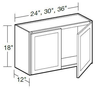 Ideal Cabinetry Sheffield Bianco Wall Cabinet - W3018-SBO