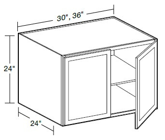 Ideal Cabinetry Sheffield Bianco Wall Cabinet - W302424-SBO