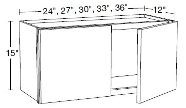 Ideal Cabinetry Sheffield Bianco Wall Cabinet - W2715-SBO