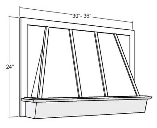 Cubitac Cabinetry Oxford Latte Traditional Hood - THOOD30-OL