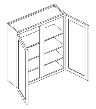 KCD Essential White Double Door Wall Cabinet - EW-W4530