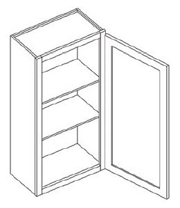KCD Oslo Oak Single Door Wall Cabinet - OO-W2115