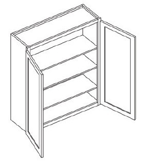 KCD Oslo White Double Door Wall Cabinet - OW-W2742