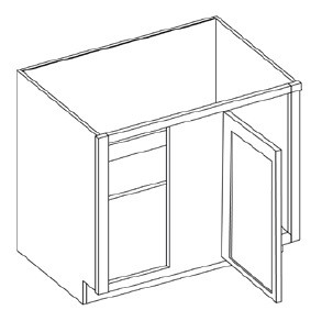 KCD Oslo White Blind Base Cabinet for 36" to 39" Space - OW-BB36