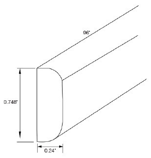 KCD Oslo White Batten Molding - OW-BAM8