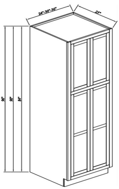ROC Cabinetry Escada White Wall Pantry Cabinet with (2) Doors - ROC-EW-WP3696