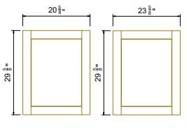 ROC Cabinetry Newtown Charcoal Black Door Panel - ROC-NCB-BDD24A