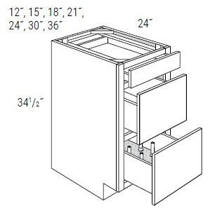 JSI Cabinetry Upton Recessed Kitchen Cabinet DB21PS39-UBR