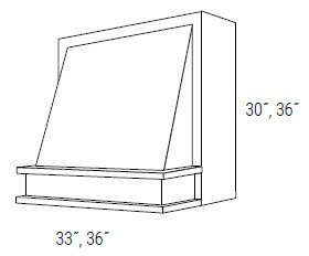 JSI Cabinetry Amesbury Mist Recessed Kitchen Cabinet - P3336-AMR