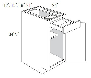 JSI Cabinetry Amesbury White Recessed Kitchen Cabinet - B21STRY-AWR