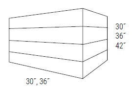 JSI Cabinetry Amesbury White Recessed Kitchen Cabinet - BXB3042-AWR