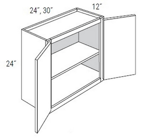 JSI Cabinetry Amesbury Mist Slab Kitchen Cabinet - W2424B-AM